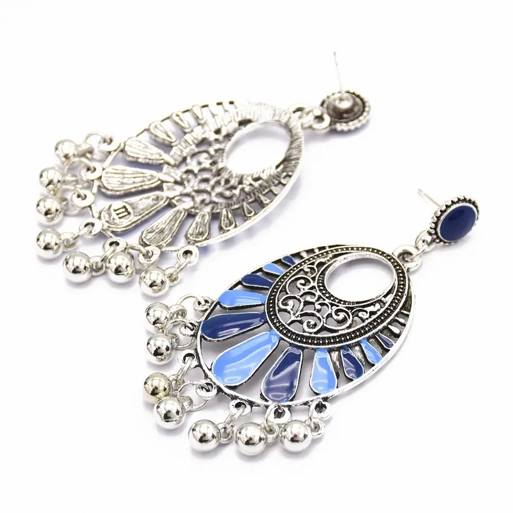 Таиландские Винтажные висячие серьги в виде колокольчиков индийские Богемские