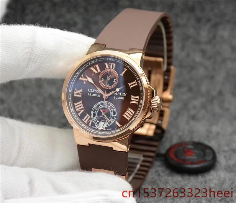 

Ulysse Nardin watch men's skeleton automatic mechanical AAA watch gold skeleton retro men's women watch quartz watch