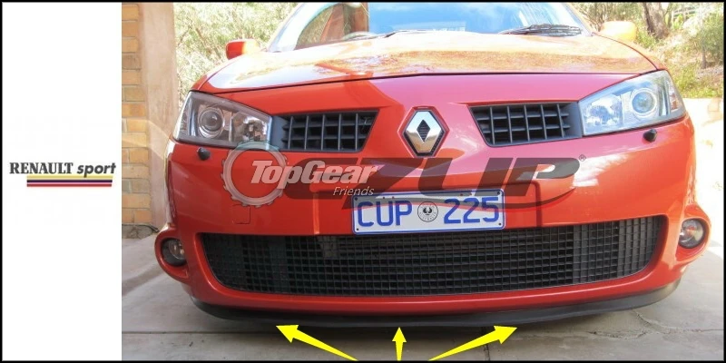 Дефлектор губ на бампер для Renault Clio/Lutecia юбка переднего спойлера вентиляторов TopGear