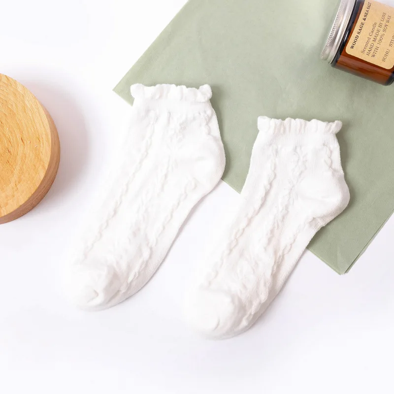 

New ruffle frilly socks woman kawaii calcetines de la mujer cute women meias mulher skarpetki meia calcetas white japanese sock