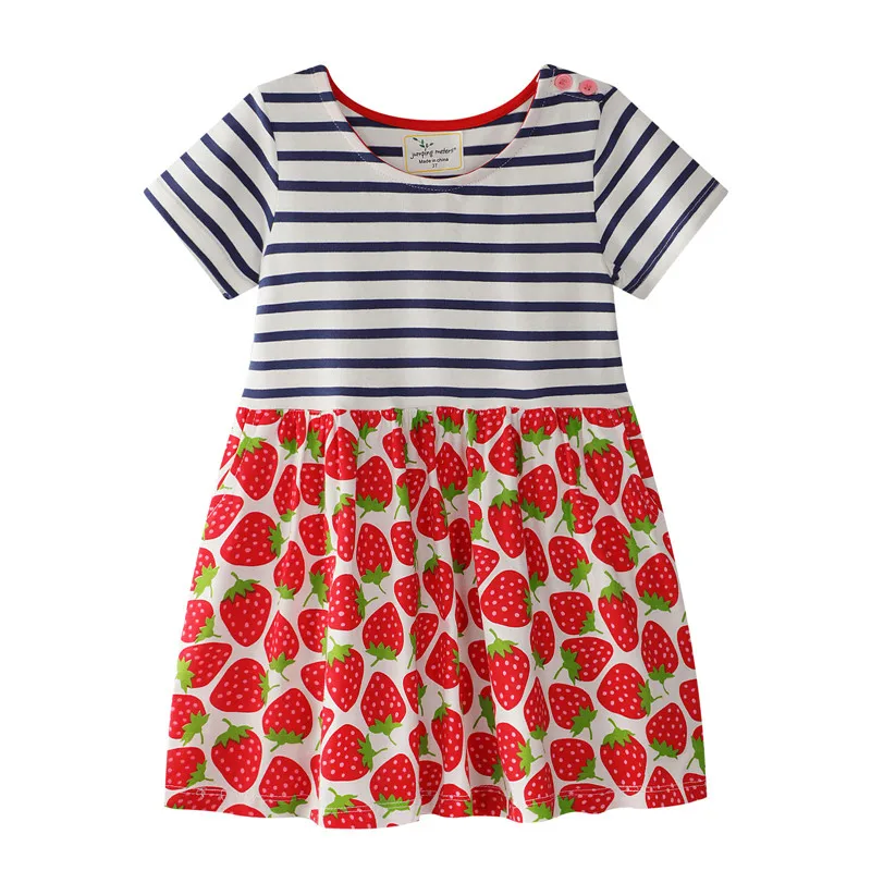 Jumping/платья-пачки для маленьких девочек Детское платье с короткими рукавами и
