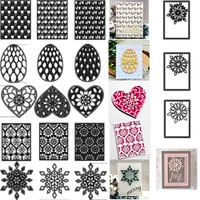 tulipfrosty flake snowflake heart egg plate layers set stackable cutting dies for diy scrapbooking cards crafts 2021 new