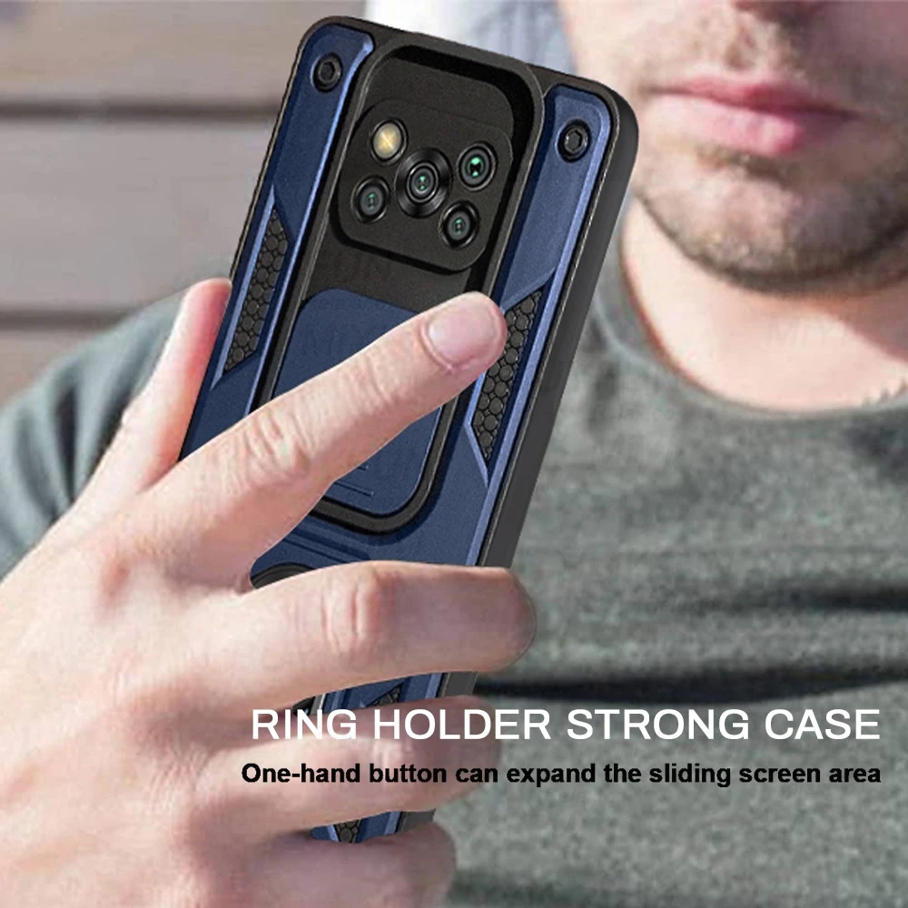 slide camera lens protect phone case for pocophone x3 nfs poko pocco poxo poco x3 x 3 pro nfc military grade bumpers armor cover free global shipping