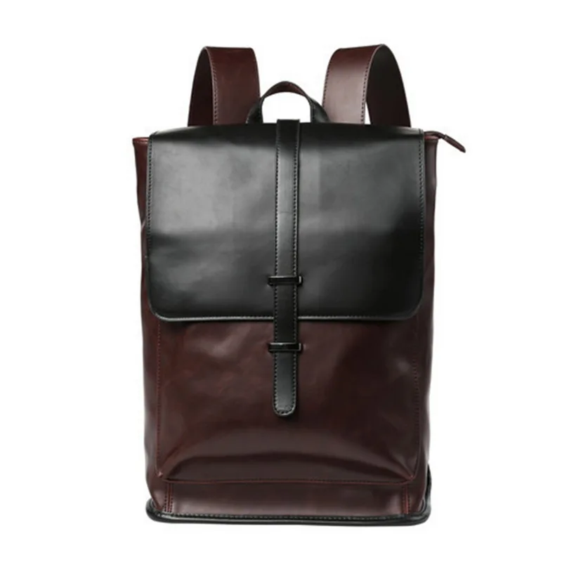 Ретро кожаные рюкзаки деловые мужские для ноутбука дорожные повседневные