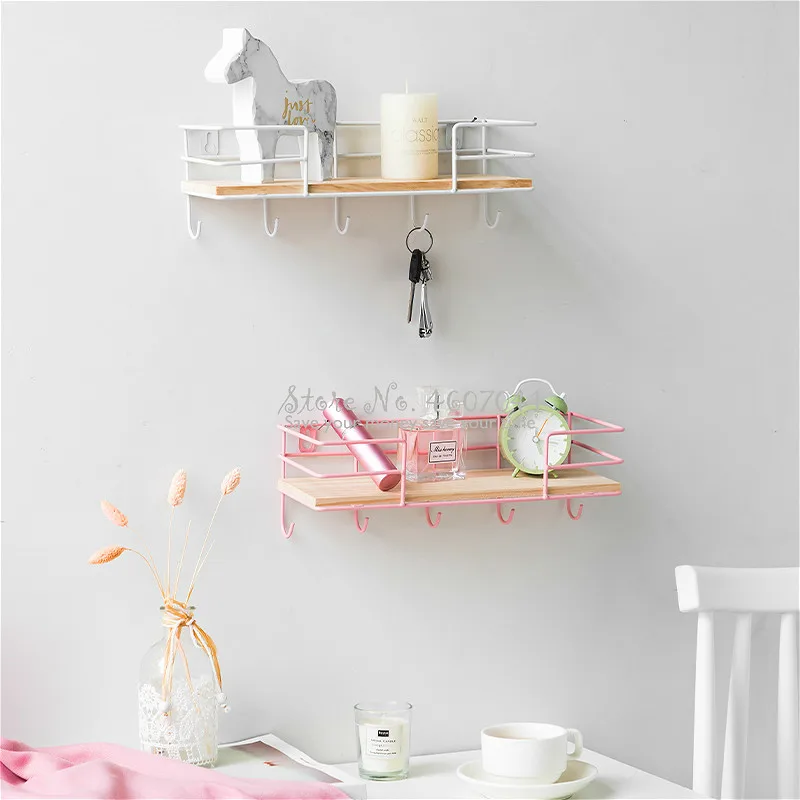 Стильная креативная подвесная полка для хранения вещей железная дверь вешалка