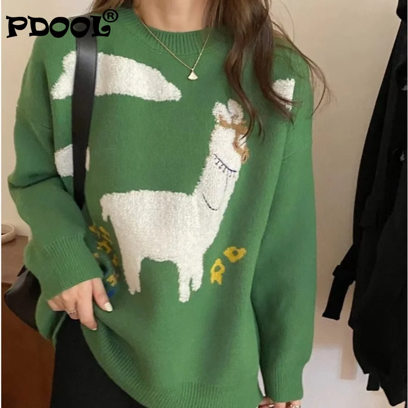 

Новинка 2021, Ранняя осень, ретро ленивый ветрозащитный Топ, оленный кашемировый свитер, Женская осенне-зимняя свободная Корейская версия для...