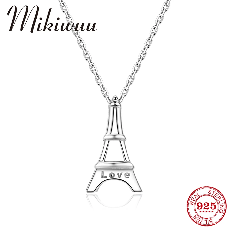 Новое ожерелье из стерлингового серебра 925 пробы с надписью Love Eiffel Tower