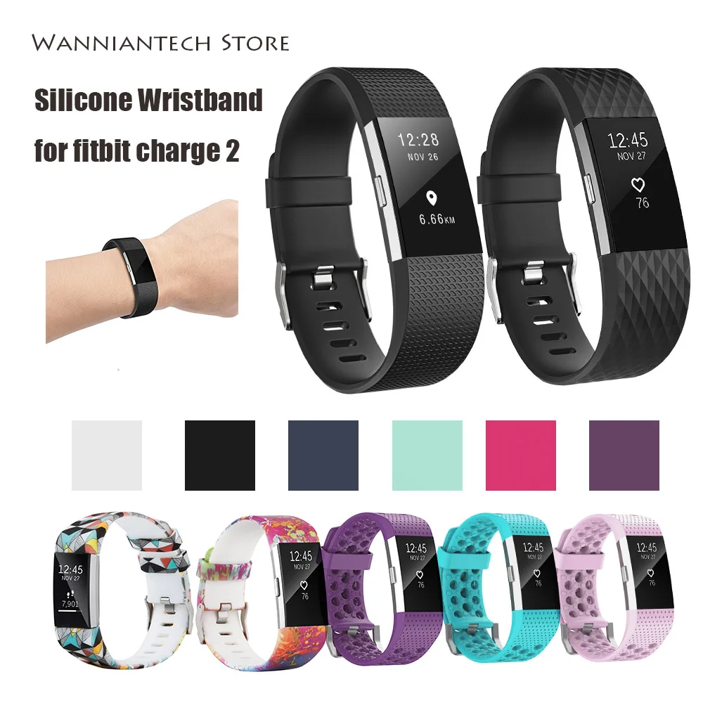 Ремешки для Fitbit Charge 2 силиконовый ремешок на запястье сменный Браслет Аксессуары