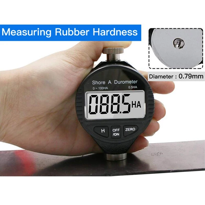 

HLZS-Portable 0-100HD Shore Hardness Digital Hardness Meter Durometer Hardness Tester with LCD Display