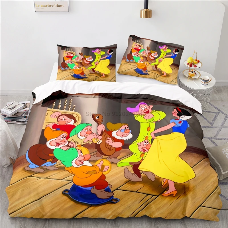 

Комплект постельного белья «Принцесса Диснея», Детский комплект из 2/3 предметов, с белоснежным пододеяльником, постельное белье для двуспальной кровати