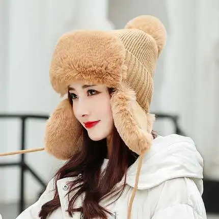 

Winter Hats Women Adult Outdoor Keep Warm Hat Lei Feng Hat Cold Protection and Warm Ear Protection Plush Hat Winter Accessories