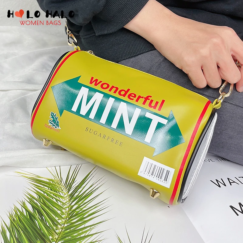 

Kawaii Green Chewing Gum Shape Chain Shoulder Bag for Women Fashion Female Purses and Handbags Small Crossbody Bag Casual Clutch