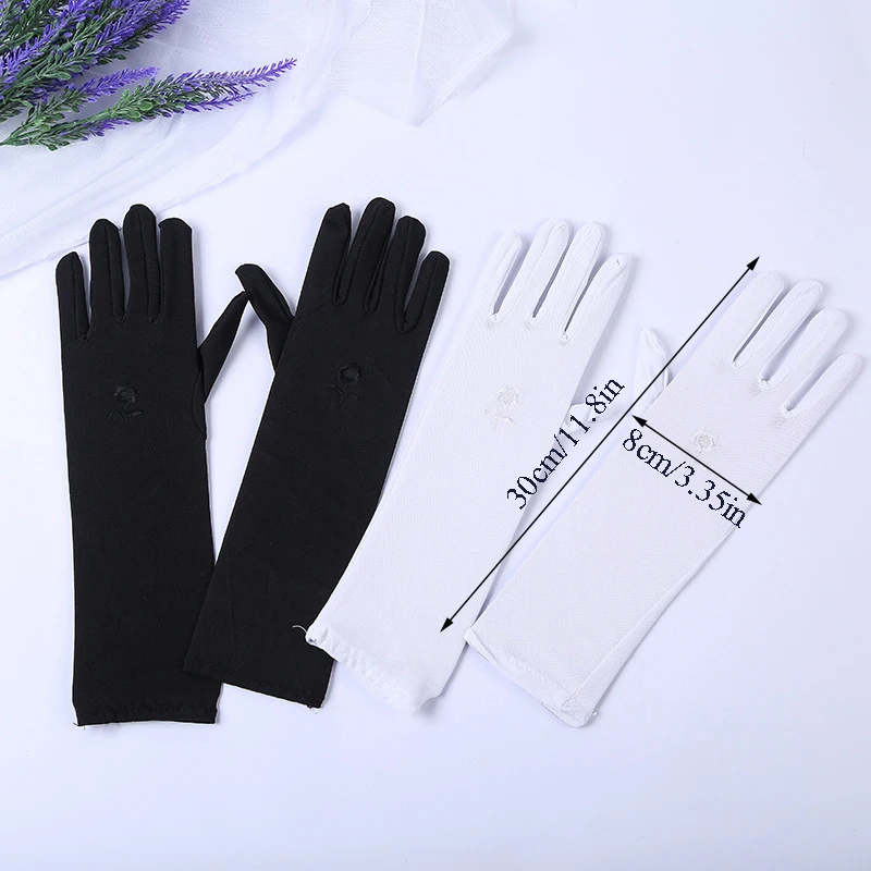 Летние однотонные перчатки среднего размера 1 пара солнцезащитных перчаток