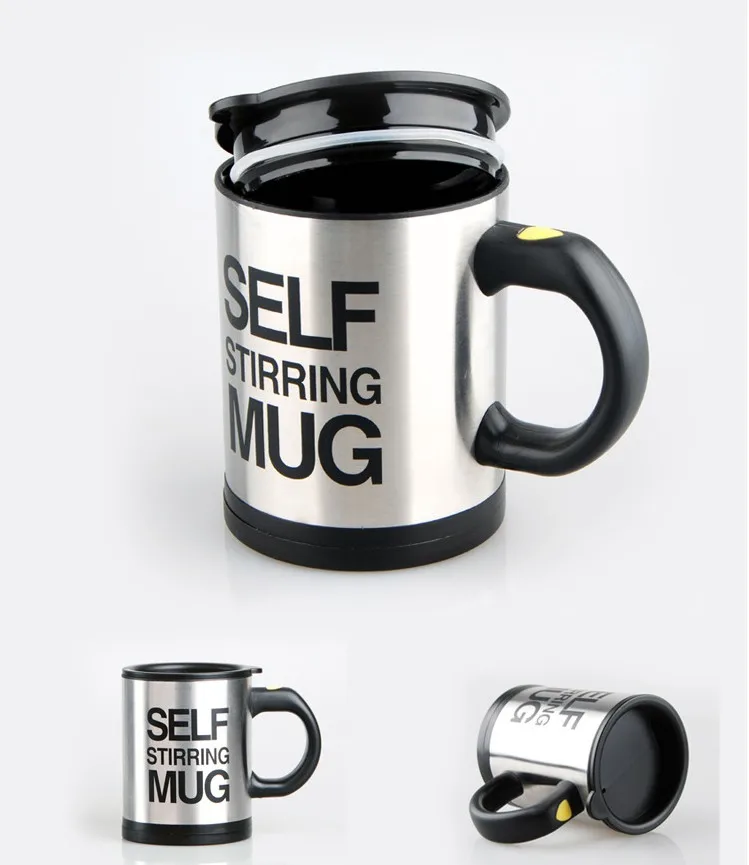 400 мл кружки автоматические электрические ленивые самостоятельные перемешивания кружка чашка кофе молоко смешивание кружка Смарт Нержавеющая Сталь Сок микс чашки Посуда для напитков