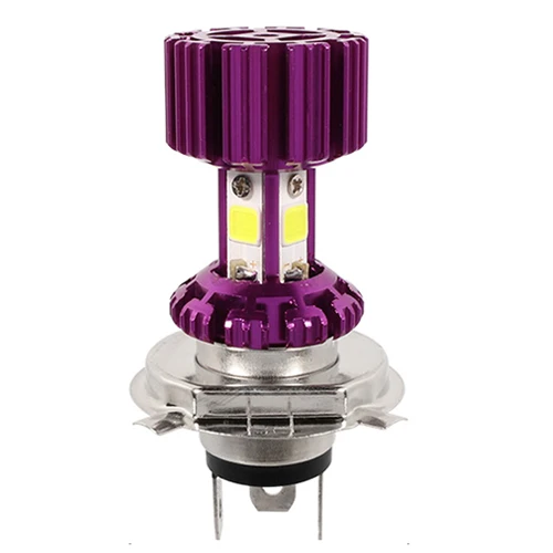 4 Side COB YCCPAUTO H4 светодиодный фара мотоцикла HS1 светодиодный мото лампы высокой мощности 24W скутера ATV Мопед корпус для противотуманной фары 6000K 12 V-80 V - Color: 4 Side COB