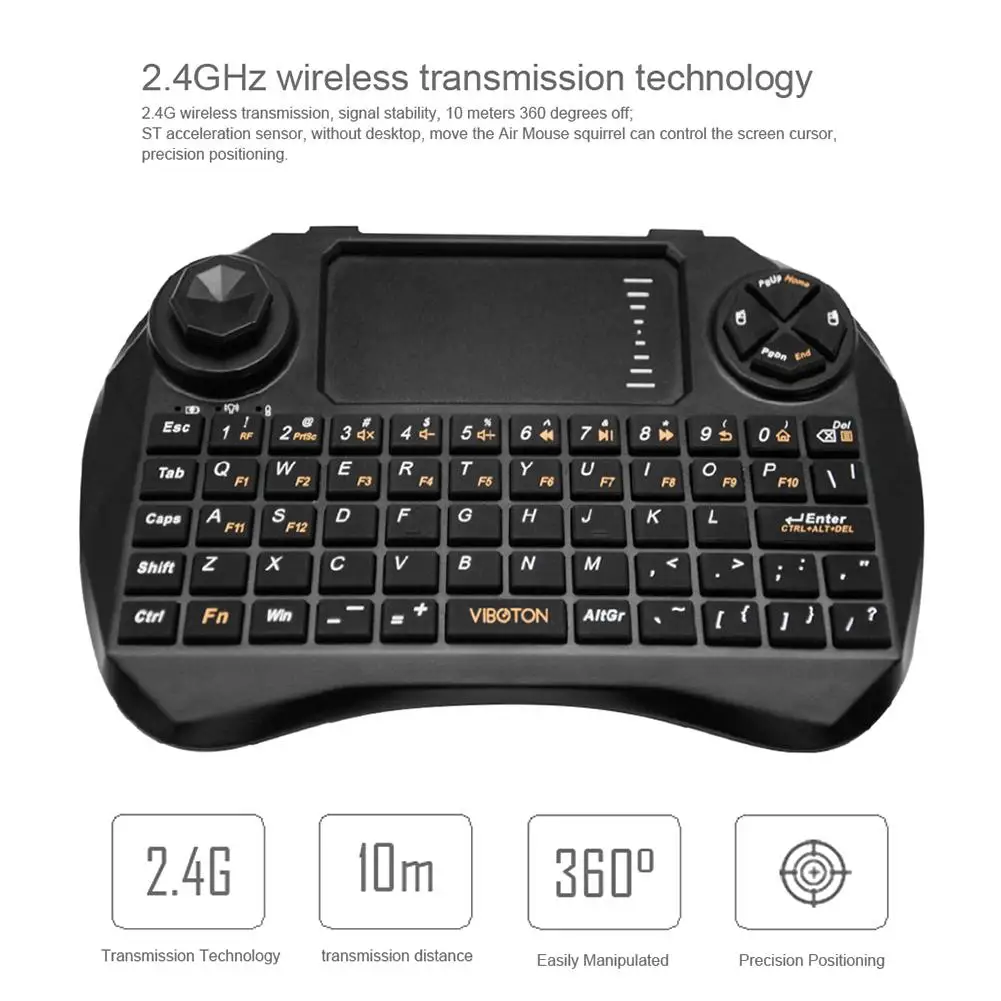 Мини 2 4G Беспроводная клавиатура с тачпадом USB интерфейс Air Mouse дистанционное