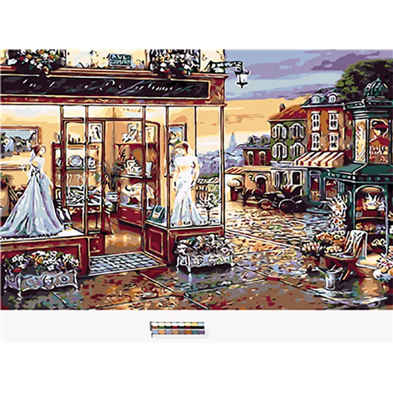 paint by number 22 Пейзаж маслом по номерам Schilderen op Nummer Раскраска по номерам Lienzos пронумерованные картины, Peinture Par Num Ro - Цвет: paint by number 22