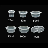 100pcs net red disposable sauce box chili oil vinegar box seasoning packaging boxes takeaway transparent plastic cups with lids