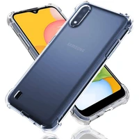 cystal silicone case for samsung galaxy a01 5 7 phone case reinforced corners flexible silicone back cover sm a015fds sm a015