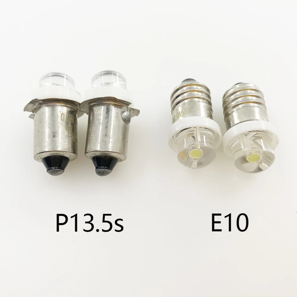 2 шт. P13.5s 0,5 w DC3V 4,5 V 6V для светодиодной вспышки светильник лампочка факелов высокое Яркость Аварийный Рабочий светильник 0,5 Вт светодиодные лампы