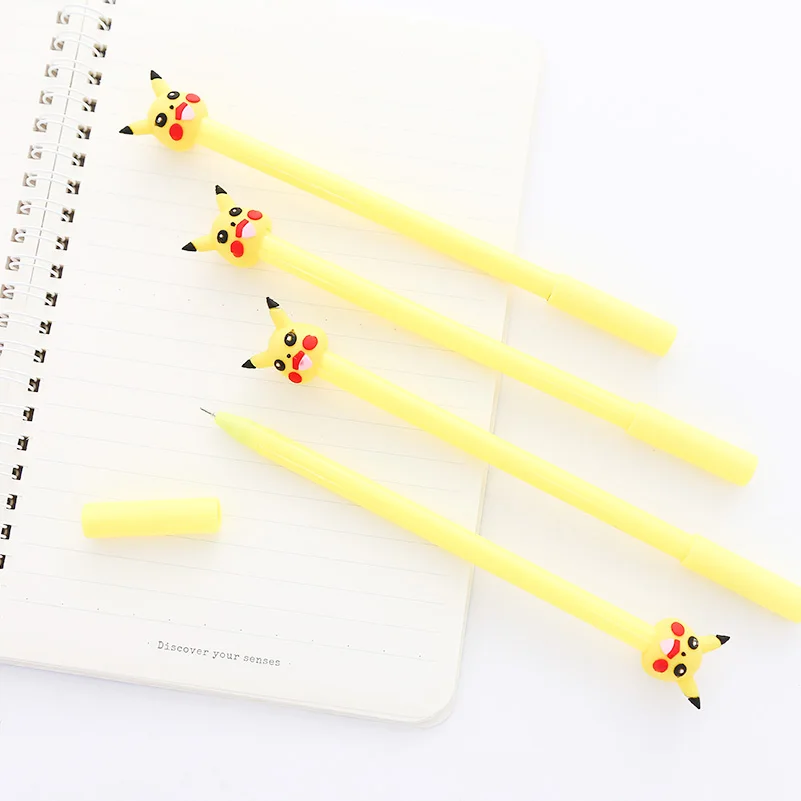 12 шт./компл. животных милая гелевая ручка с изображением покемона Пикачу Детская