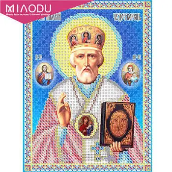 Miaodu Diy алмазная живопись Настенная Наклейка Ретро Религия подарок вышивка крестиком икона лидер Алмазная мозаика настоящая религиозная вышивка