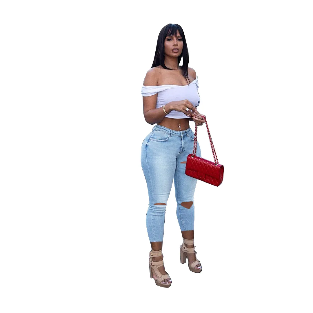 

Women's plus Size New Fashion Sexy Denim Skinny Pants jeans women