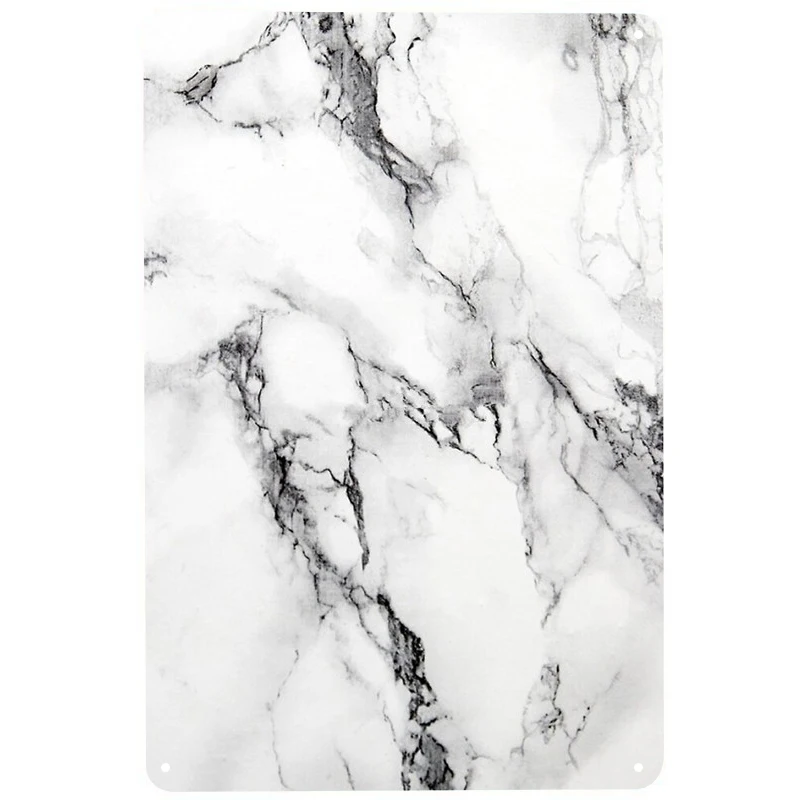 

White and black Marble printed Metal Signs Retro Tin Signs Funny Poster Decor for Bar Pub Club Decoration for Living Room Home