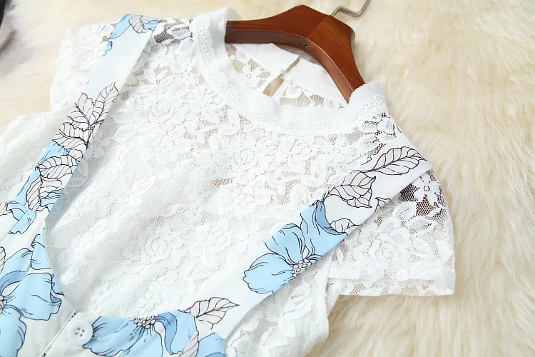 

European and American women's wear for spring 2021 Bud silk shirt Printed overalls Wide-legged pants Fashion suits