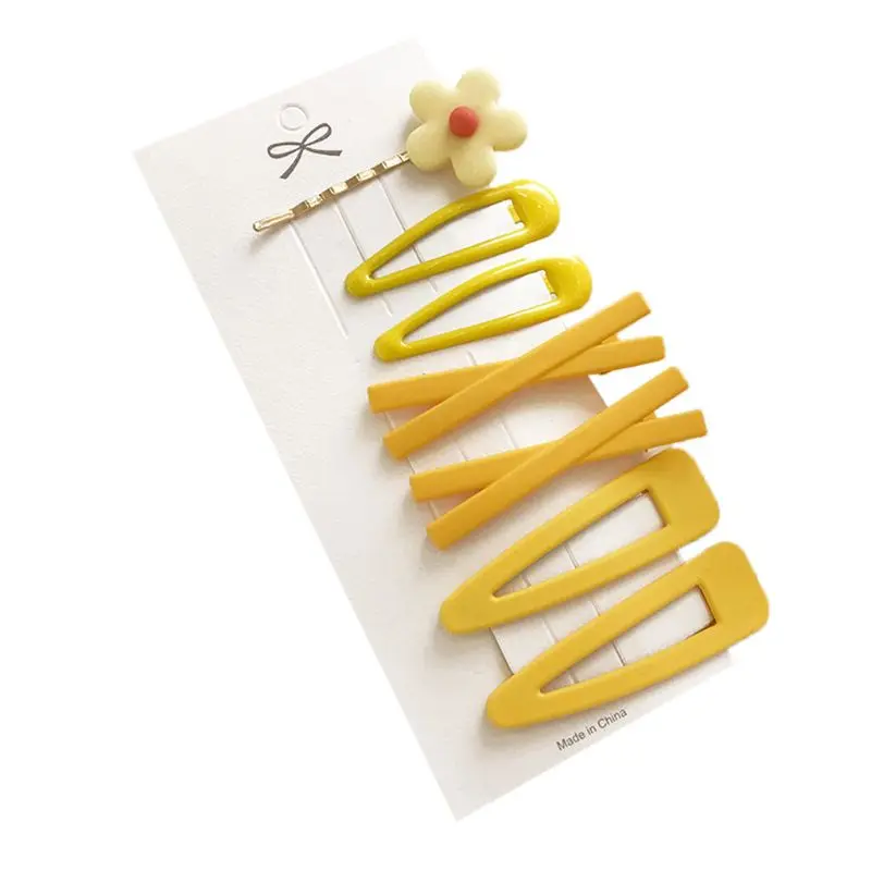 Летнее модное платье Карамельный цвет смолы цветок заколки для волос женщин и