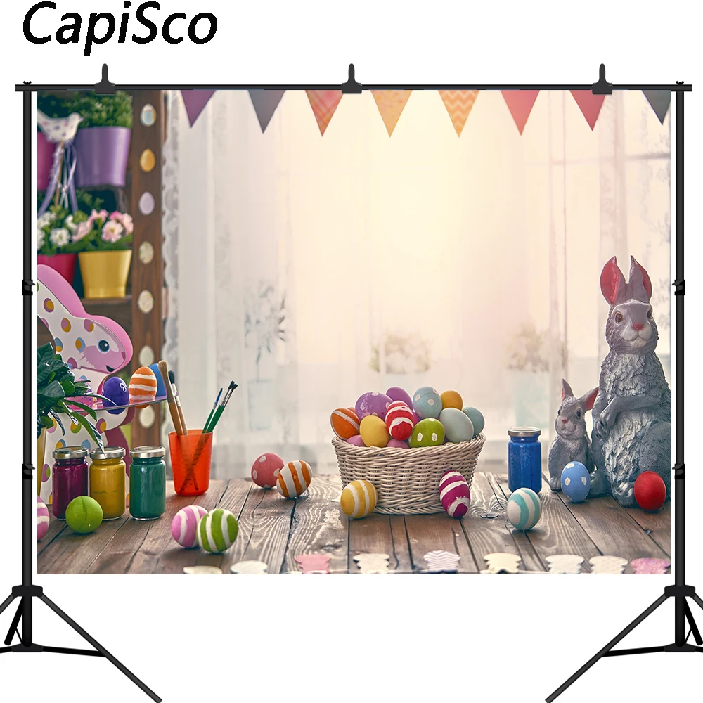 Фон для фотосъемки с пасхальными яйцами и кроликами|Фон фотосъёмки| |