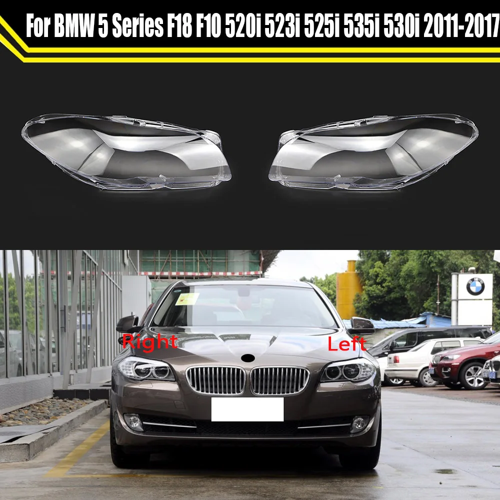 Pantalla de cristal para faro delantero de coche, Estuche para gafas, cubierta de carcasa para BMW serie 5, F18, F10, 520i, 523i, 525i, 535i, 530i, 2011 ~ 2017