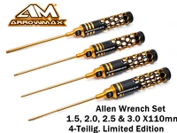 original arrowmax am 419993 bg allen wrench set 1 5 2 0 2 5 3 0 x110mm black golden lightweight hollow profession rc tool parts