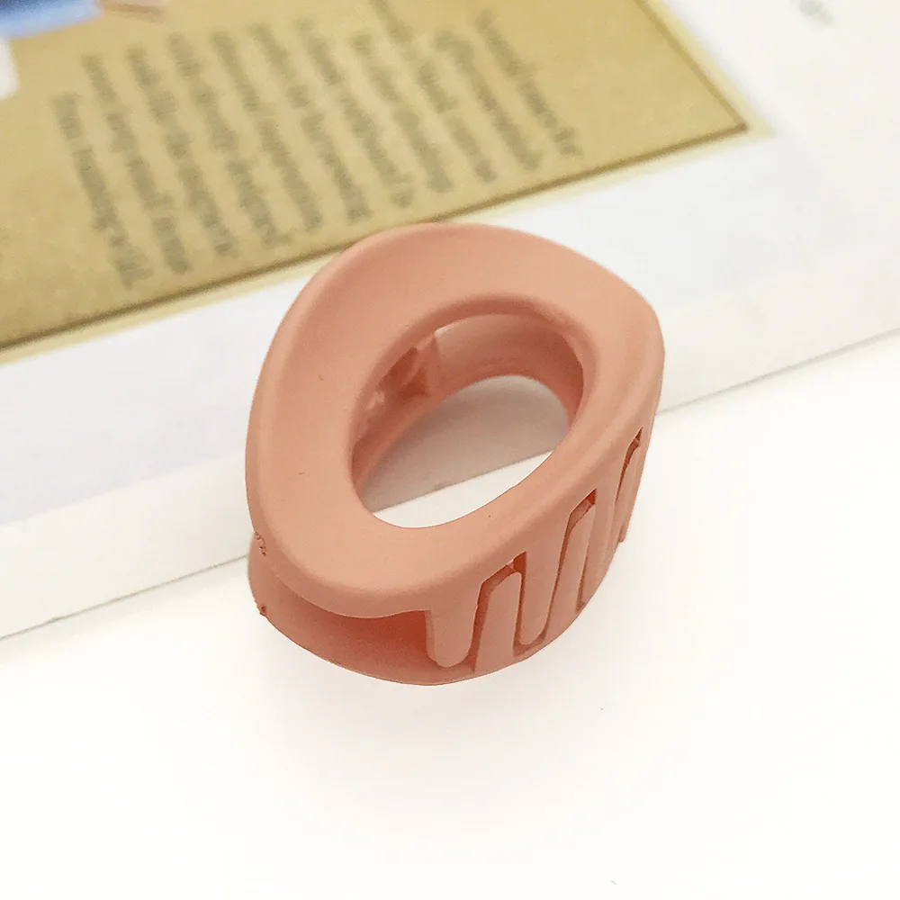 2020 матовые женские зажим для волос заколка со стразами однотонные Цвет Овальный