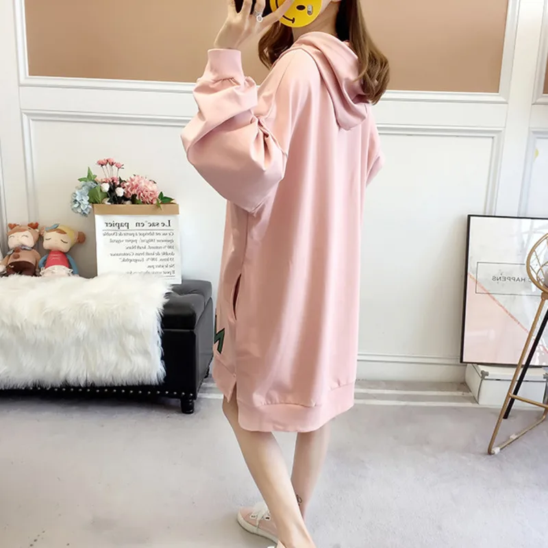 

#2558 Spring Autumn Cartoon Printed Long Hoodies For Women Harajuku Hooded Sweatshirt Female Cotton Thin Pullovers Hoodies