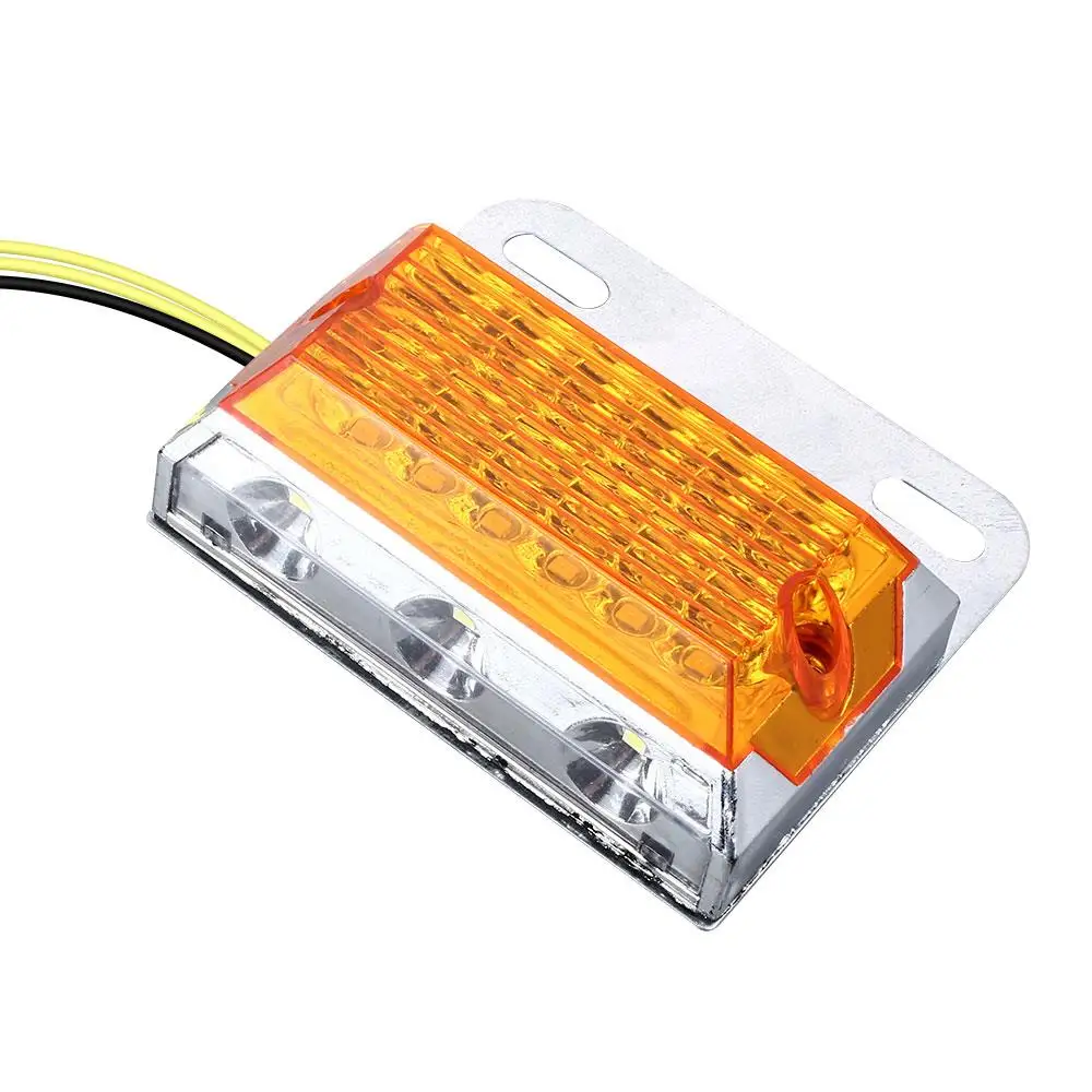 

15LED Marker Indicator Light Clearance Lamp Warning Light Side Light Truck Camper RV Waterproof Amber 24V For Truck Auto Boat