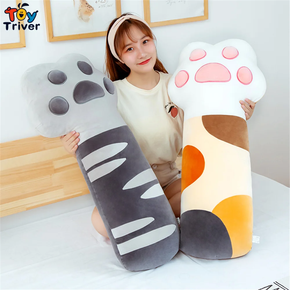 

Kawaii кошка лапа плюшевая игрушка тройник чучела животных кукла бойфренд обнимая Подушка для беременных Болстер для детей подарок для девоче...