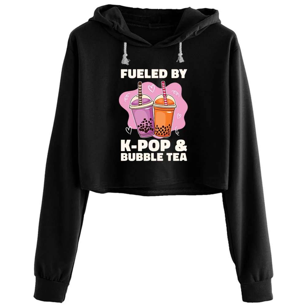 

K Pop Crop Hoodies Women Aesthetic Kpop Korean Y2k Pullover For Girls