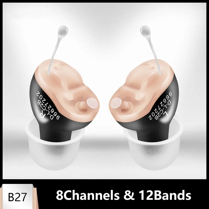 

Hearing Aids CIC Digital Hearing Aid for Deafness/Elderly 8 Channels 12 Bands Inner Ear Invisible Sound Amplifier Audifonos