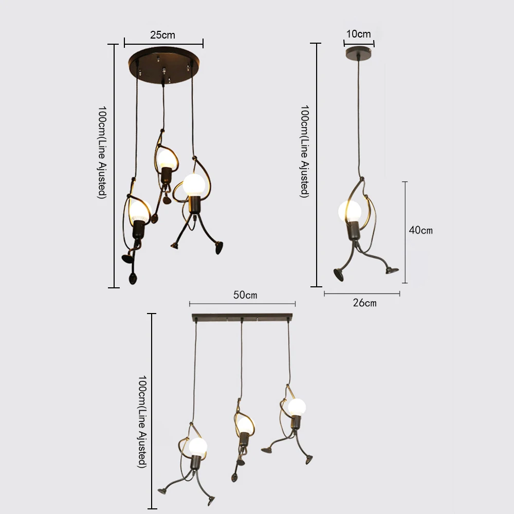 

Modern Creative Little Man Climbing Pendant Light Home Indoor Lighting Art Decoration For Kids Children Room Metal Pendant Lamp