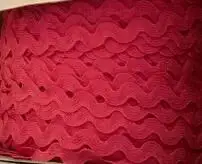 Zig zag Ric rac лента, ширина 5-6 мм, 100 м/рулон, DIY ручной работы войлок для украшения одежды - Цвет: hot pink