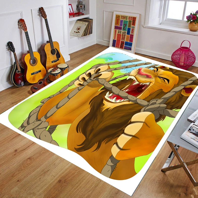 

80x160cm Lion Kids Play Mat 3D Carpet Printed Soft Large Carpet for Rooms Mats In The Hallway Antislip Kitchen Mat Floor Rugs