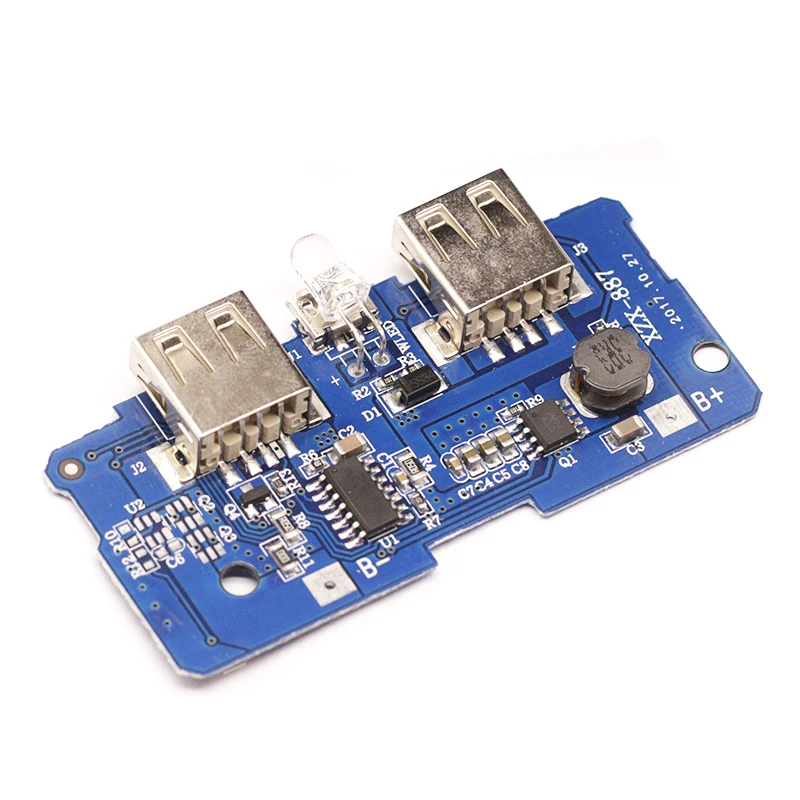 18650 Двойной Micro USB 3 7 V 5V 2A Boost Mobile Мощность банк DIY Литий Батарея Зарядное устройство