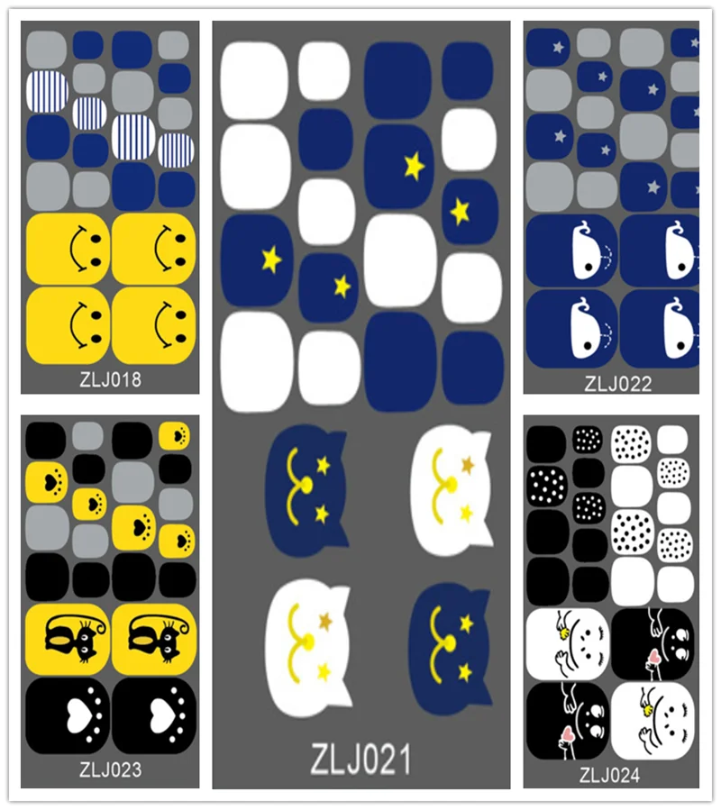 22 Типсы новый стиль лак для ногтей наклейки маникюра фольга самоклеющиеся