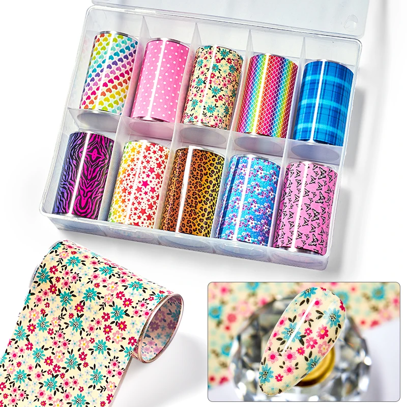 10 шт. голографические переводные наклейки для ногтей | Красота и здоровье