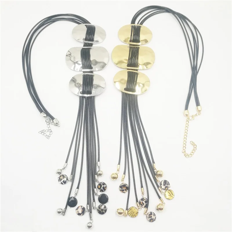 Новейшие богемные ожерелья для женщин длинные массивные с кисточками модные