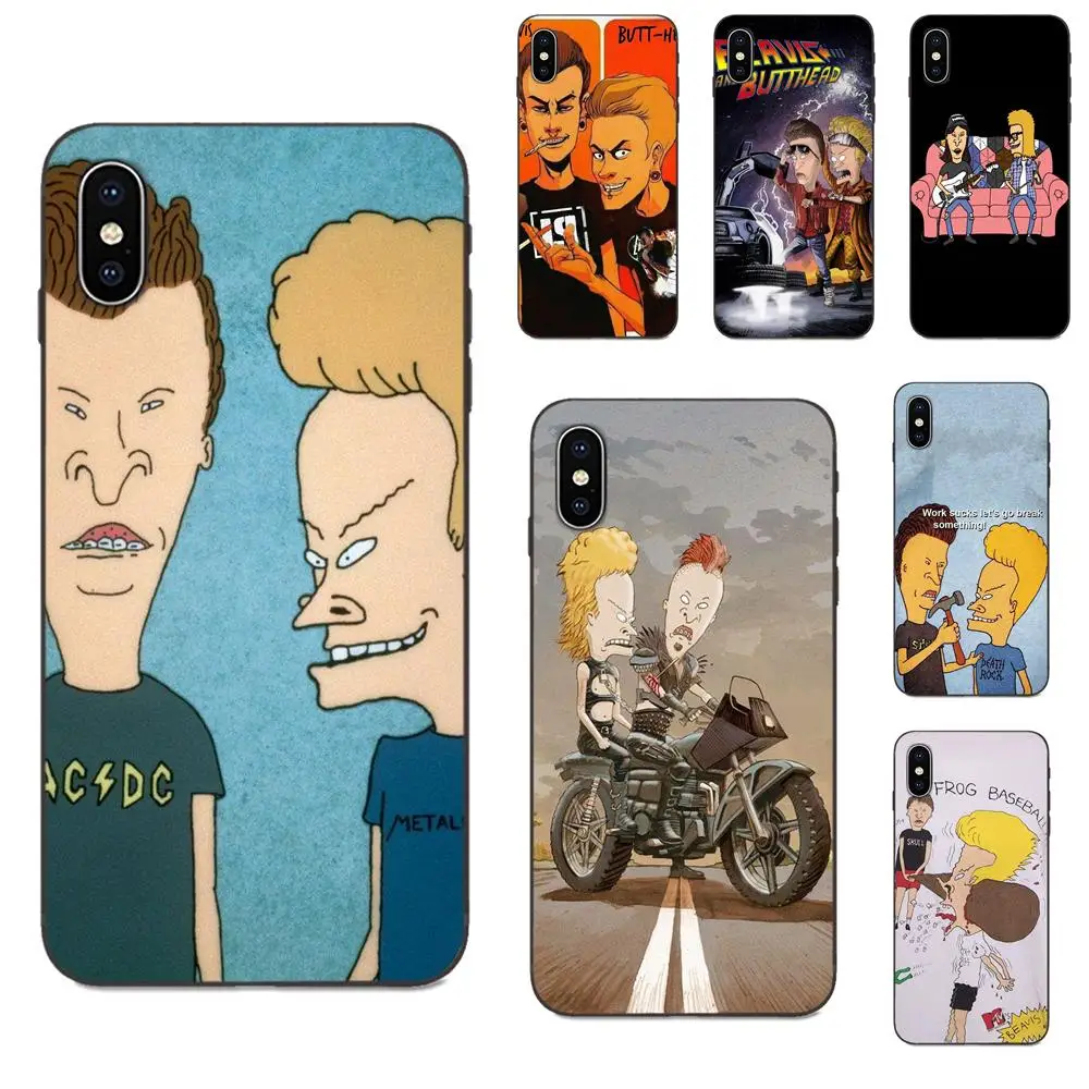 Мягкие чехлы для телефонов Galaxy A8 A9 Star Note 4 8 9 10 S3 S4 S5 S6 S7 S8 S9 S10 Edge Lite Plus Pro G313 Beavis и Butthead