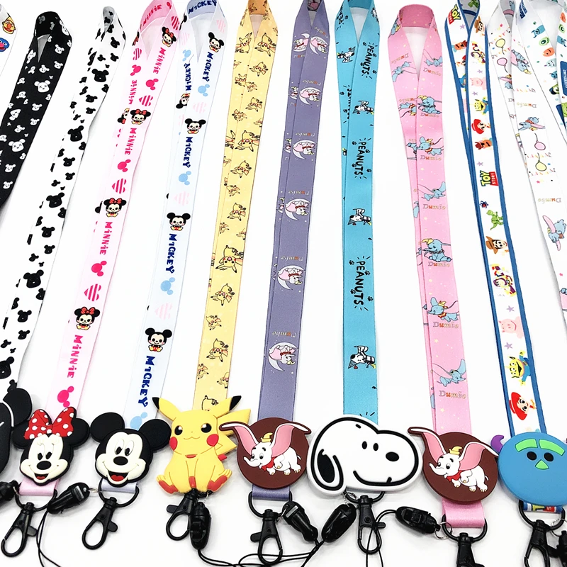 Милый мультяшный брелок ремешки на шею для ключей ID Card Pass Gym USB Phone lanyard DIY