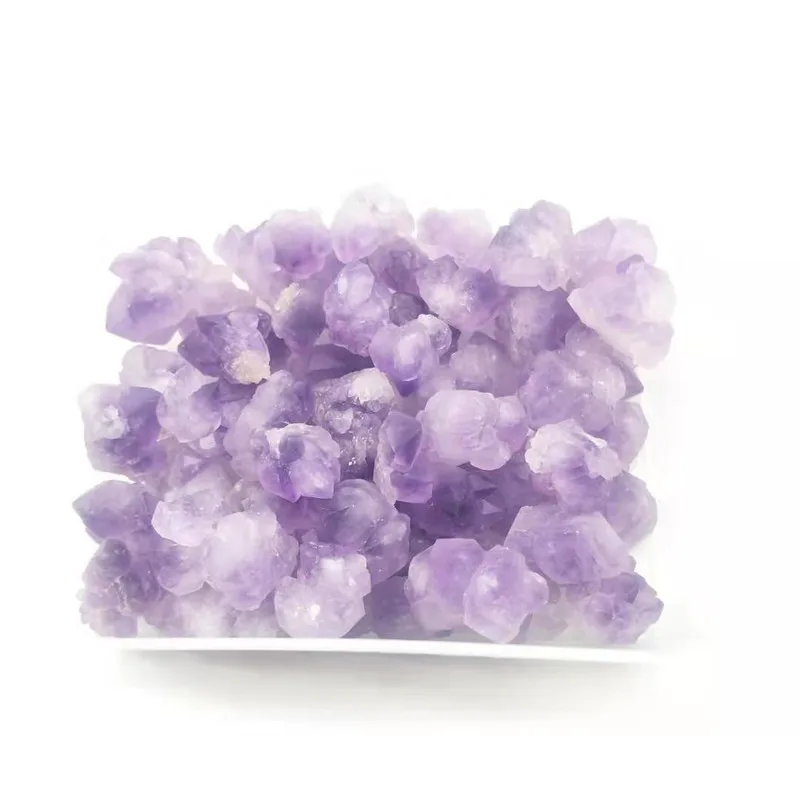 100 г натуральный фиолетовый кристалл кварц грубый аметист кластер гравий для