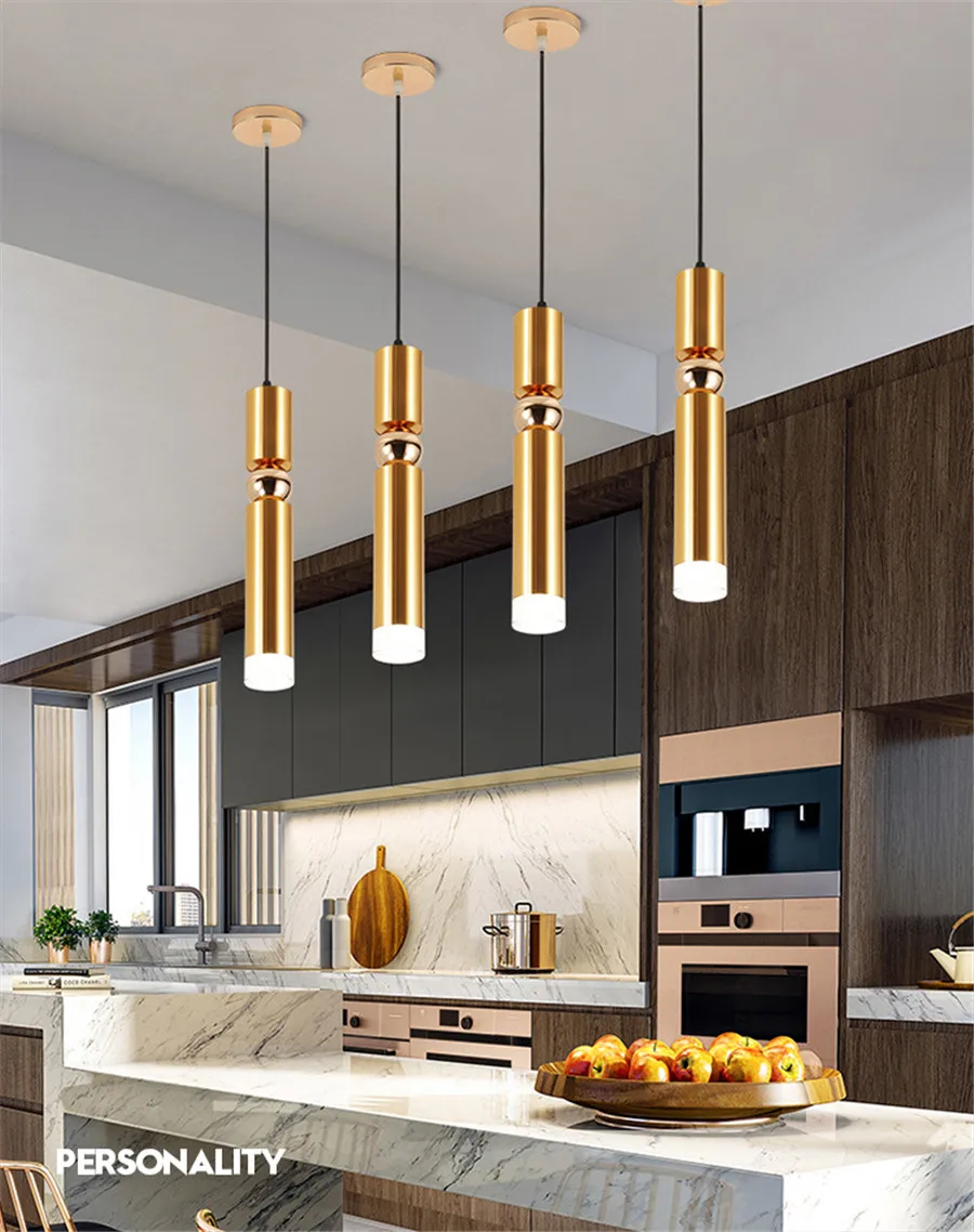 7/12 Вт светодиодный подвесной светильник s современный длинный трубчатый кухня